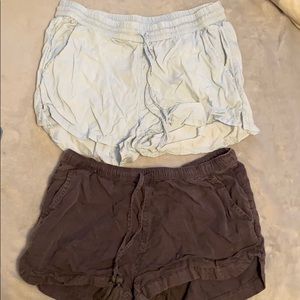 2 pairs Aerie American Eagle beach shorts